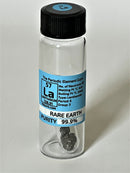 Lanthanum Metal 99.9% 1 Gram + Shiny under Argon in glass ampoule in Labeled Glass Vial - The Periodic Element Guys
