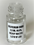 2.5 ml Deuterium Oxide 99.9% Purity In Glass Vial. Heavy Water - The Periodic Element Guys
