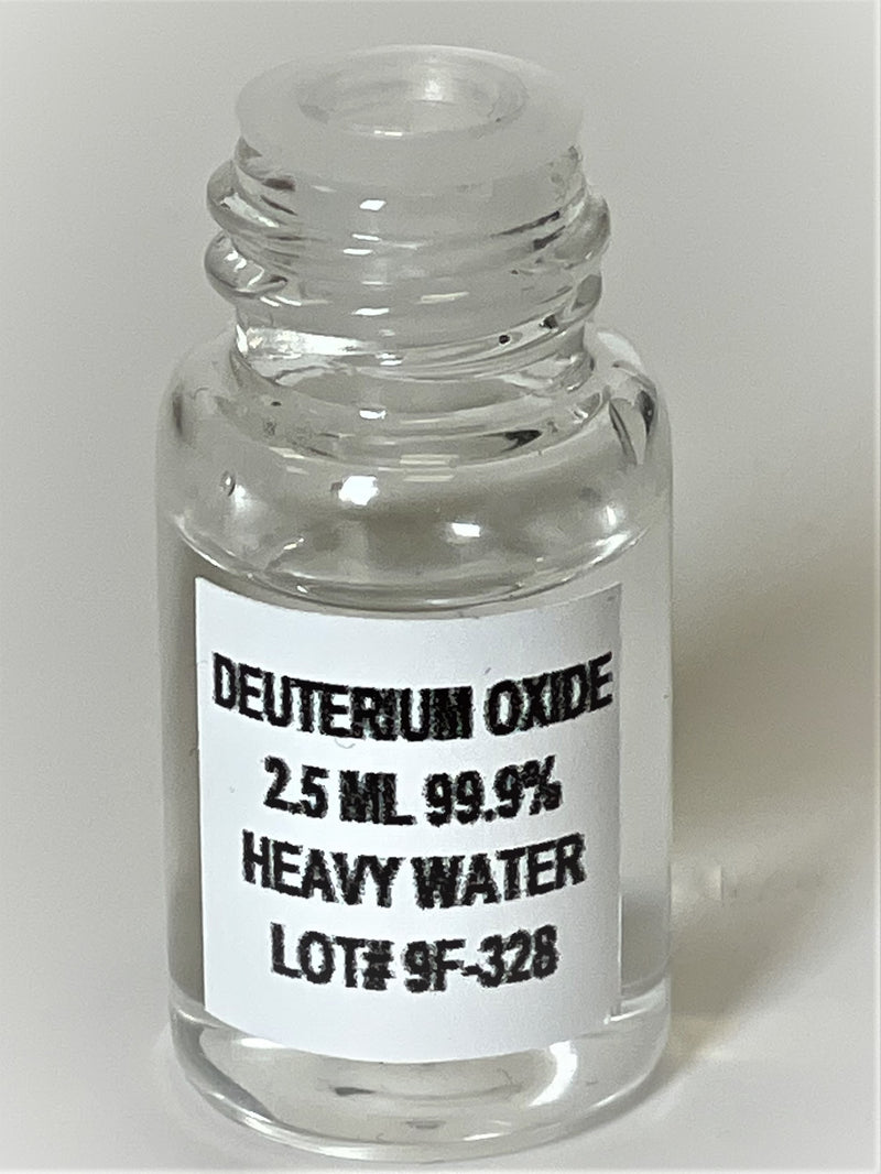 2.5 ml Deuterium Oxide 99.9% Purity In Glass Vial. Heavy Water - The Periodic Element Guys