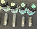Luxury Rare Earth Metal Set 1 gram x 16 Shiny Samples under Argon Vials Acrylic Display Stand - The Periodic Element Guys