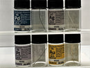 Gold Silver Platinum Palladium 0.1 Grams Electrode - Wire Set in Element Bottle - The Periodic Element Guys
