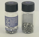 Zinc Metal Pellets 99.99% 15 Grams in our fully labeled Glass Vial/Bottle