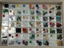 New Ultimate Mineral Gemstone Collection 118 Gem Tiles in 2 Felt Glass Display