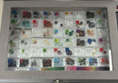 New Ultimate Mineral Gemstone Collection 118 Gem Tiles in 2 Felt Glass Display