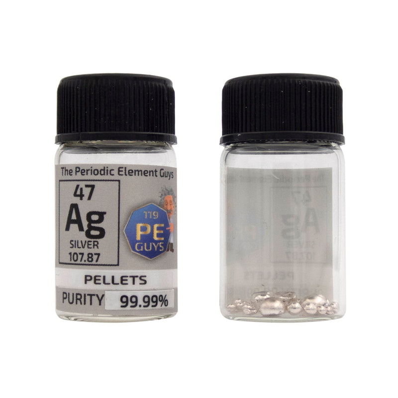 Silver Metal Element Sample -  5g Pellets - Purity: 99.99% - The Periodic Element Guys