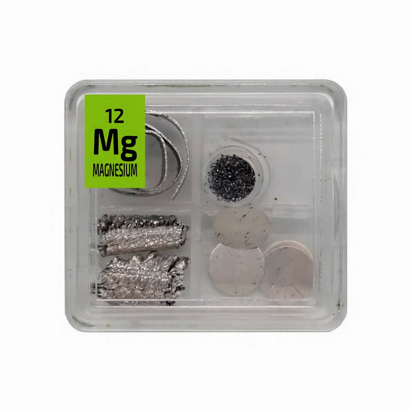 Magnesium Metal Ribbon Powder Crystal Foil Quad Element Tile Pure - Periodic Table - The Periodic Element Guys
