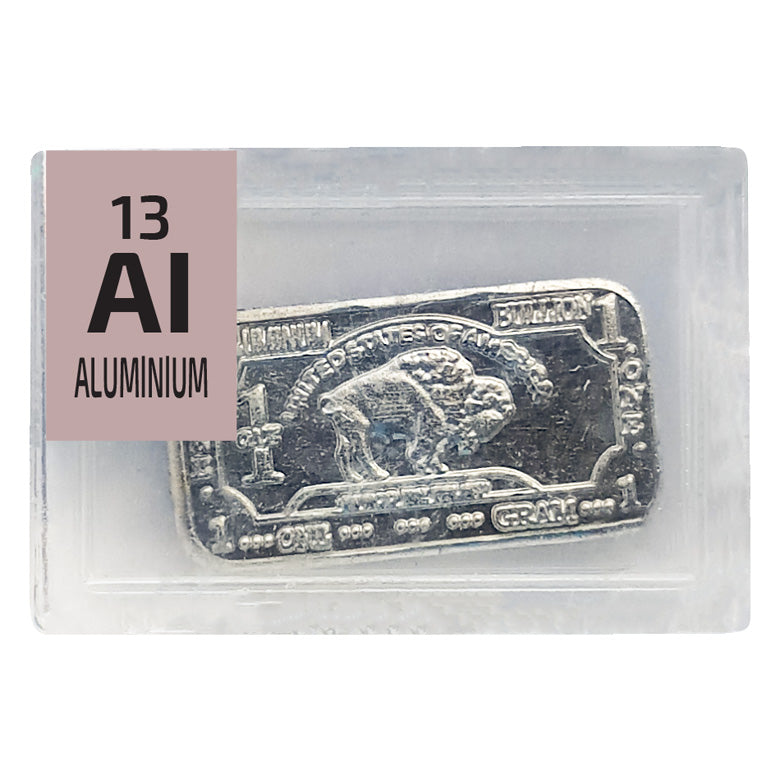 Aluminium Ingot Periodic Element Tile - Small - The Periodic Element Guys