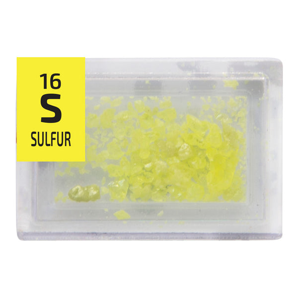 Sulfur Crystalline Periodic Element Tile - Small - The Periodic Element Guys