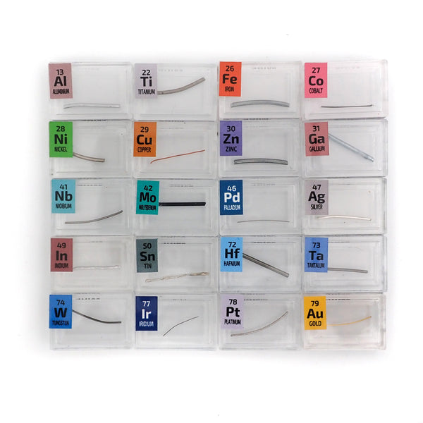 The 20 Elements Metal Wire Set in PEGUYS Periodic Element Tiles - The Periodic Element Guys