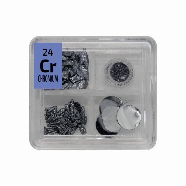 Chromium Metal Grain Powder Trees Foil Quad Element Tile Pure - Periodic Table - The Periodic Element Guys