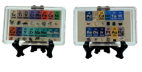 Micro Transition Element Set 28 Elements inc Rhodium Palladium Scandium Hafnium - The Periodic Element Guys