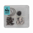 Niobium Metal Wire Powder Crystal Foil Quad Element Tile Pure - Periodic Table - The Periodic Element Guys