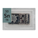 99.9% Pure Tin Metal Bar Maple Leaf 1 Gram Ingot Element Sample - The Periodic Element Guys