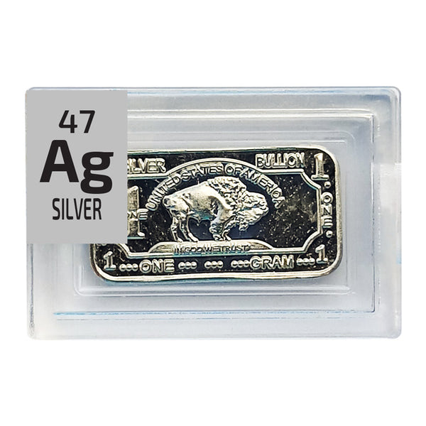 Silver Bullion Ingot Periodic Element Tile - Small - The Periodic Element Guys