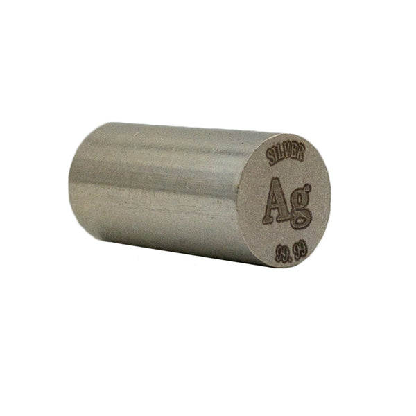 Silver Rod 99.99% Purity 20mmx10mm - The Periodic Element Guys