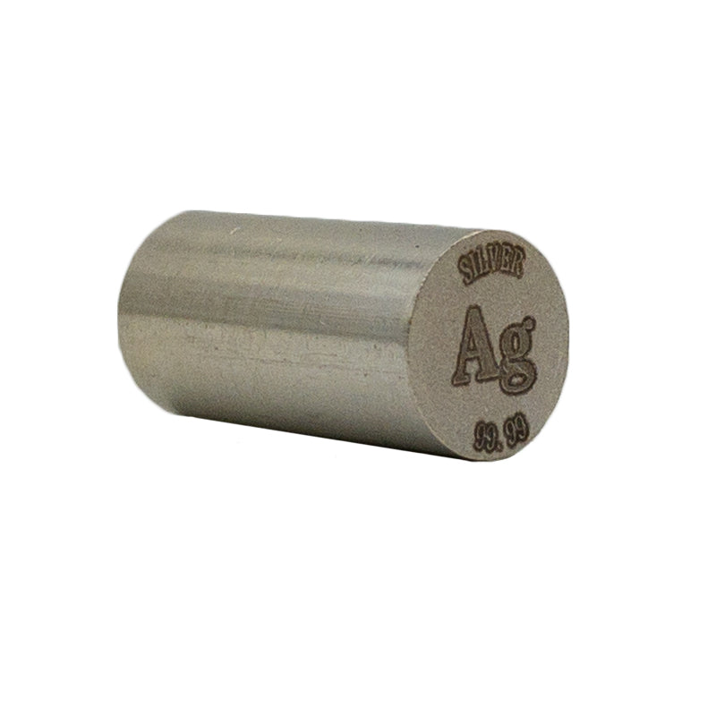 Pure Silver Rod Silver Rod 99.99% Purity 20mmx10mm | The Periodic Element Guys