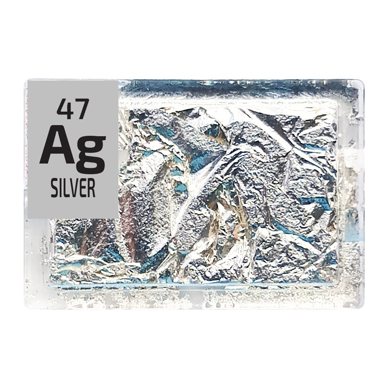 Silver Foil Periodic Element Tile - Small - The Periodic Element Guys