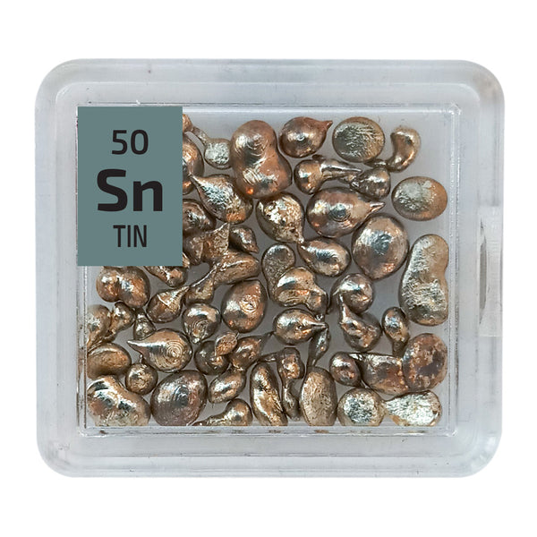 Tin Pellets Periodic Element Tile - The Periodic Element Guys