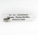 99.99% Pure 1 Gram Rare Earth Europium Metal - The Periodic Element Guys