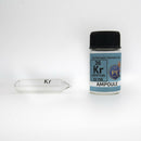 Pure Krypton Gas Ampoule Element Sample Low Pressure in labeled glass Bottle - The Periodic Element Guys