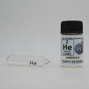 Pure Helium gas Ampoule element 2 sample He Low Pressure in labeled glass Bottle - The Periodic Element Guys