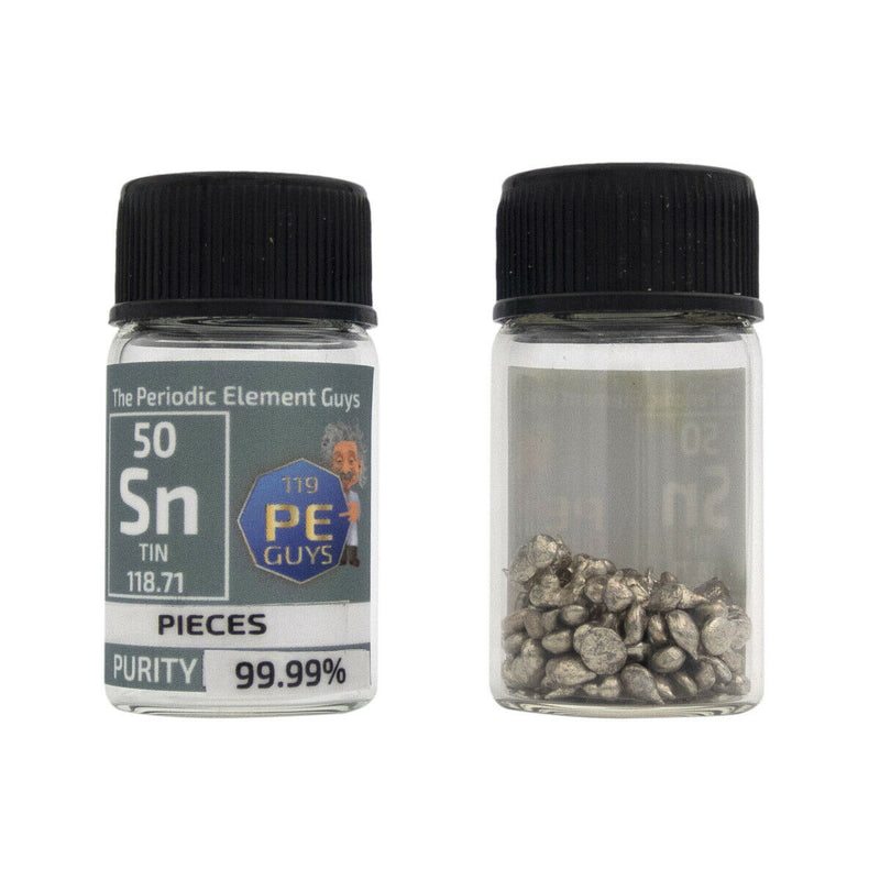 Tin Metal Element Sample - 10g Pieces - Purity: 99.99% - The Periodic Element Guys