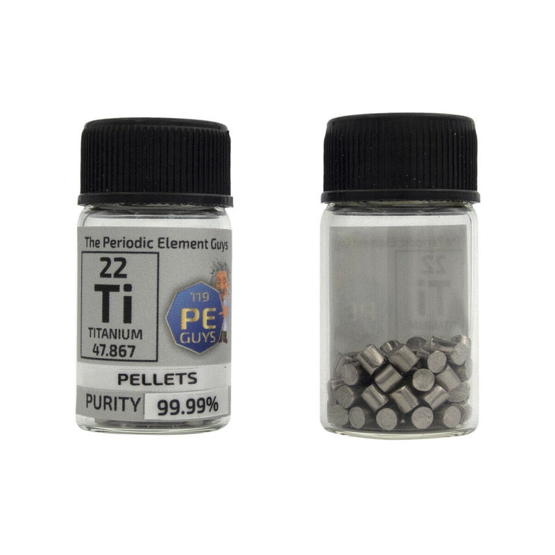 Titanium Meta Element Sample - 10g Pellets - Purity: 99.99% - The Periodic Element Guys