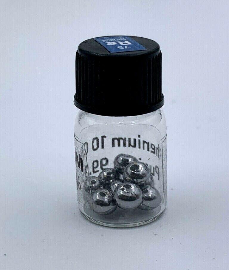 10 grams Arc Melted 99.95% Rhenium Metal Beads Pellets 8-12 Beads Element Sample - The Periodic Element Guys
