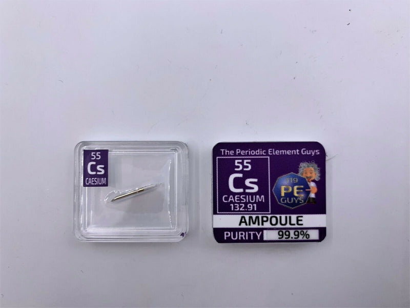 Caesium Metal Element Sample - 15mg Ampoule - Purity: 99.99% - The Periodic Element Guys