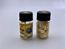 Gold Foil 10 sq cm 99,9% sample in Periodic Element Bottle - The Periodic Element Guys