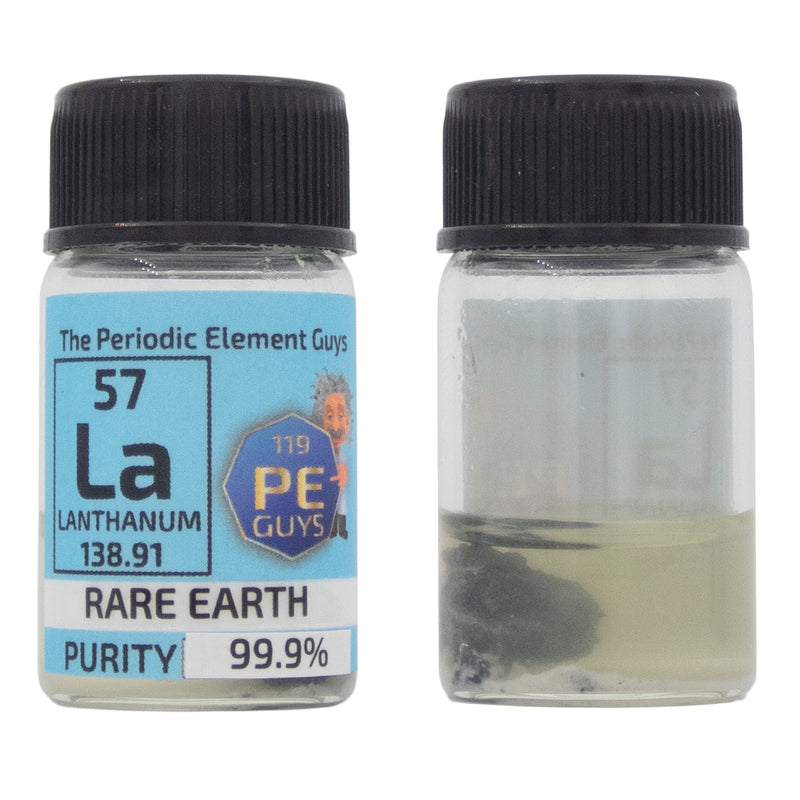 Lanthanum Rare Earth Element Sample - 2g Pieces - Purity: 99.99% - The Periodic Element Guys