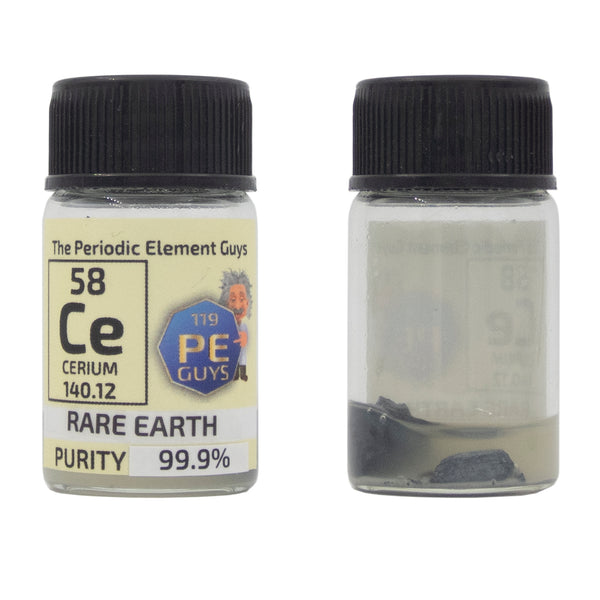 Cerium Metal Element Sample - 2g Pieces - Purity: 99.9% - The Periodic Element Guys