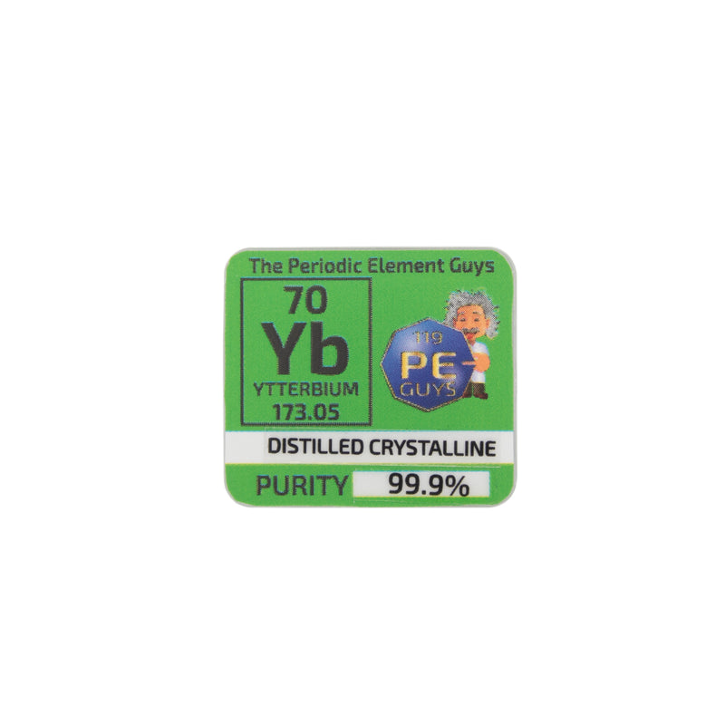 Ytterbium Distilled Dentritic Metal Pieces Periodic Element Tile 99.9% Pure - The Periodic Element Guys