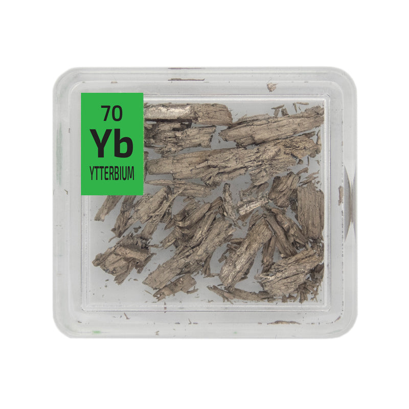 Ytterbium Distilled Dentritic Metal Pieces Periodic Element Tile 99.9% Pure - The Periodic Element Guys
