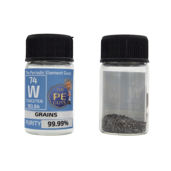 Tungsten Metal Element Sample - 10g Grains - Purity: 99.99% - The Periodic Element Guys