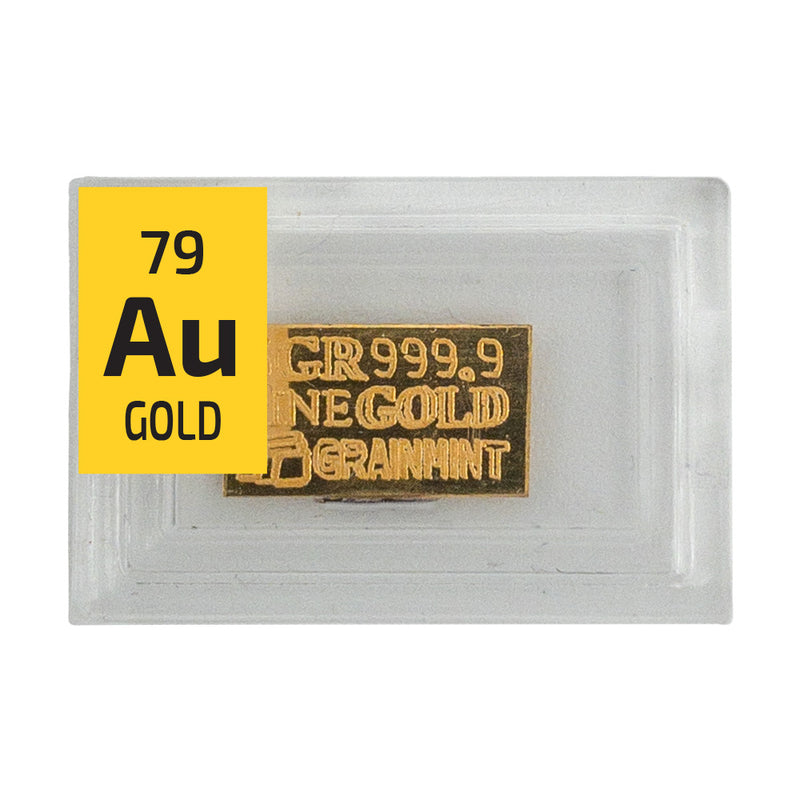 Gold Ingot 5 Grain Periodic Element Tile - The Periodic Element Guys