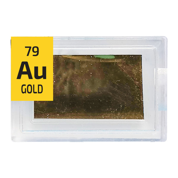 Gold Foil Periodic Element Tile - 23.7k Au Gold .971 NASA Surplus heat resistant tape - The Periodic Element Guys