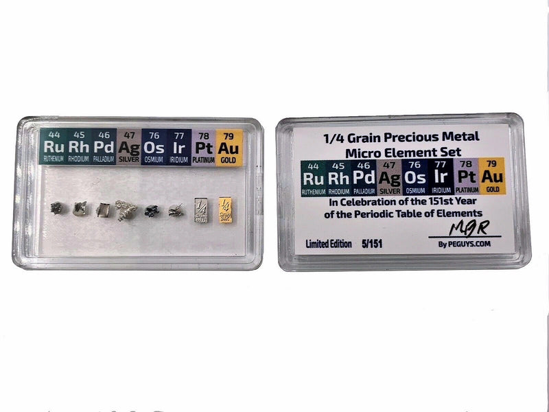 Micro Silver Set 0.25 Grain Micro Precious Metal Set Smallest in the World.