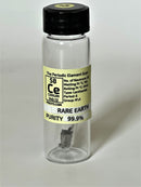 Cerium Metal 99.9% 1 Gram +  Shiny under Argon in glass ampoule in Labeled Glass Vial - The Periodic Element Guys