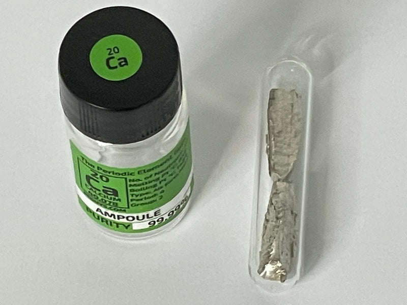Calcium Metal Dendritic Crystals 1 Gram 99.99% Clean in Argon in a Ampoule