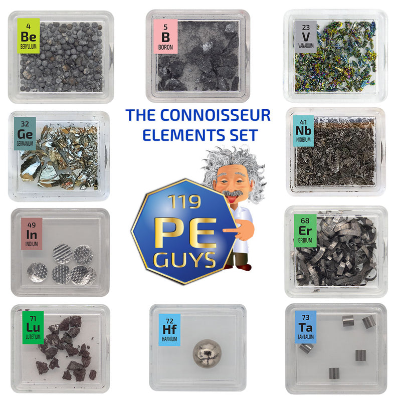 Connoisseur Elements Set 10 x Quality Rare Periodic Element Tiles - The Periodic Element Guys