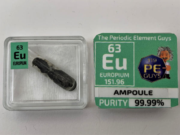 Europium Ampoule Periodic Element Tile - The Periodic Element Guys