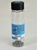 Hafnium Metal Pellets 5 Grams 99.9% in our new "Stand Tall" Glass Vials. - The Periodic Element Guys