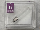 Lithium Metal in Glass ampoule under argon, Clean and Shiny 99.99% in a Periodic Element Tile - The Periodic Element Guys