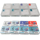 Low Pressure Gas Ampoule Set in Periodic Element Tiles - H , HE, N, O, NE, Ar, Kr, XE - The Periodic Element Guys