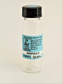 Pure Argon gas Ampoule element 18 sample Low Pressure in labeled tall glass Vial - The Periodic Element Guys