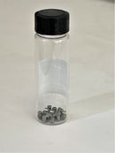Hafnium Metal Pellets 5 Grams 99.9% in our new "Stand Tall" Glass Vials. - The Periodic Element Guys