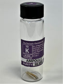 2 x 15mg Potassium 99.99% Glass Ampoule In our new Stand Tall Glass Vial - The Periodic Element Guys