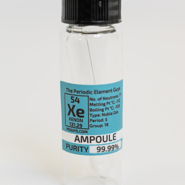 Pure Xenon gas Ampoule element 54 sample Low Pressure in 