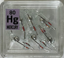 WHOLESALE 12 x Mercury Tiny ampoules (6-7)  in Labeled Periodic Element Tiles - The Periodic Element Guys